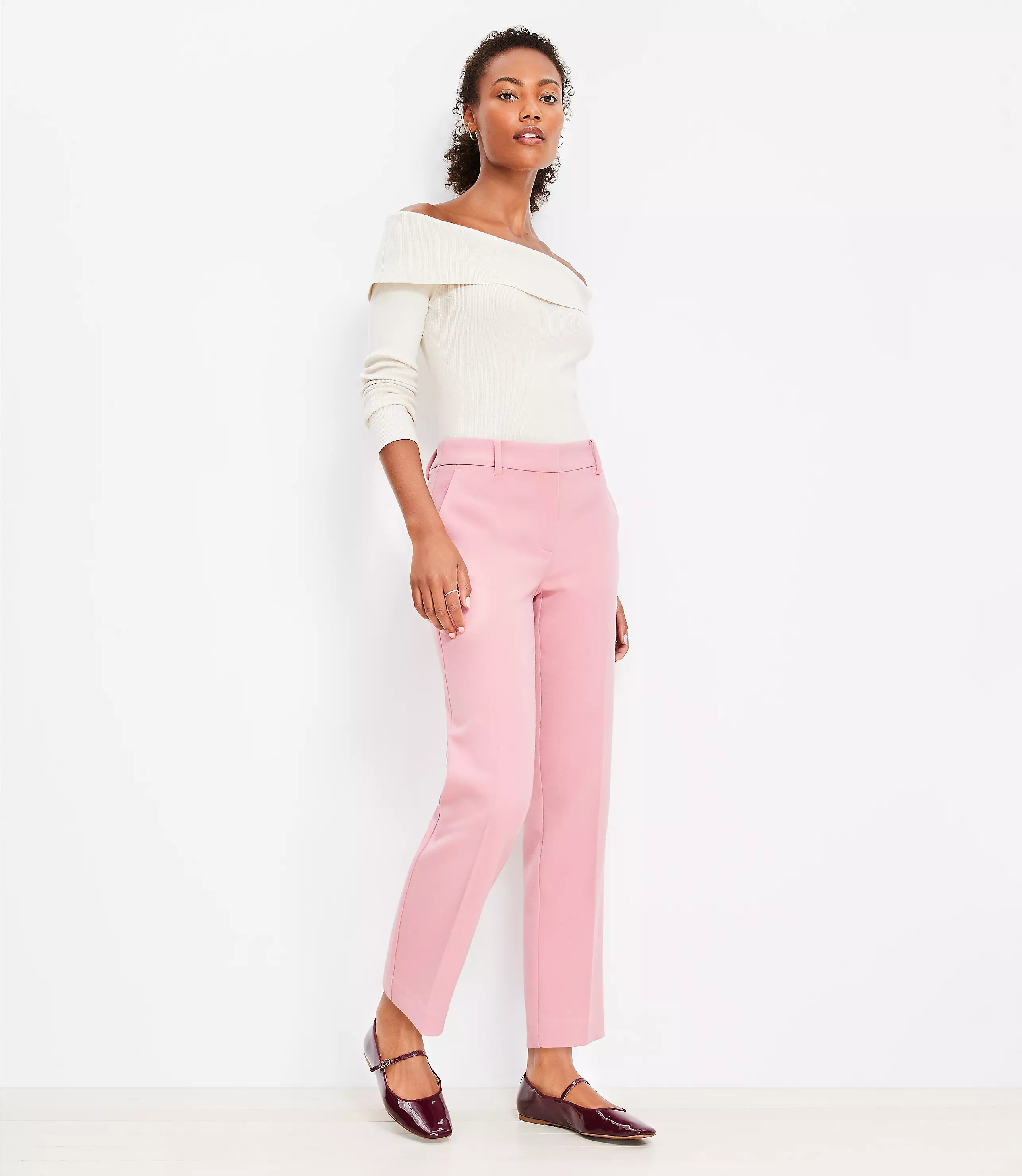 Riviera Slim Pants in Doubleface | LOFT