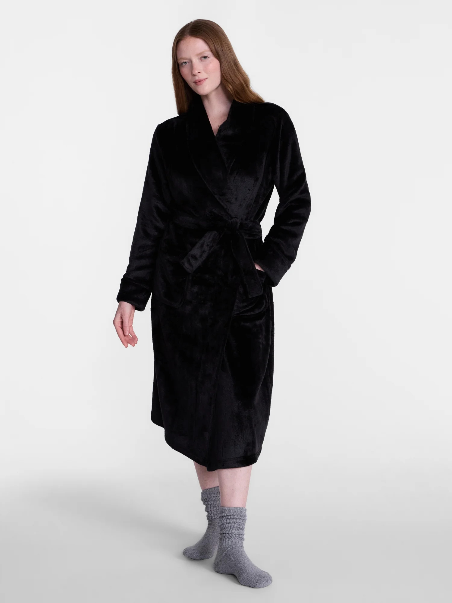 Joyspun Women's Plush Robe, Sizes S to 3X | Walmart (US)