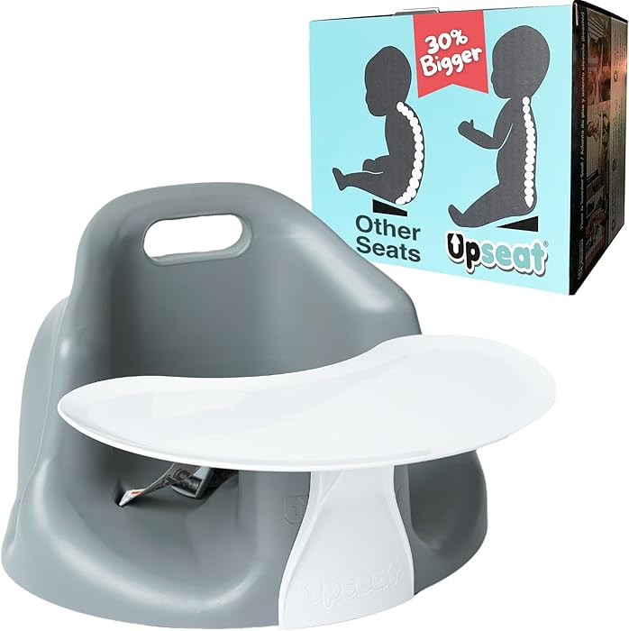 Upseat Big Ergonomic Baby Floor & Booster Seat with Tray, 30% Bigger for Extra Comfort Around Tum... | Amazon (US)