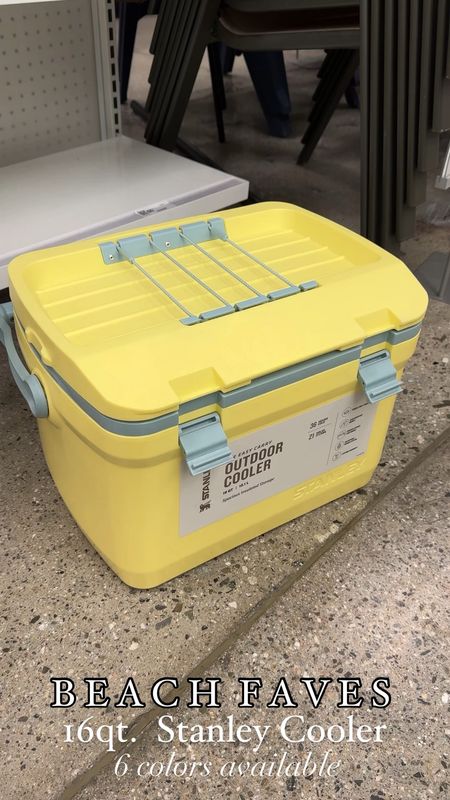 Beach Must haves for summer the 16qt. Stanley cooler, keeps cold for 36 hours, fits 21 standard 12 oz. Cans and you can secure your party supplies with the bungees on top. 

#BeachFavorites #Coolers #Stanley #OutdoorEntertaining #OutdoorLiving #Home #Picnic 

#LTKHome #LTKSeasonal #LTKFindsUnder100