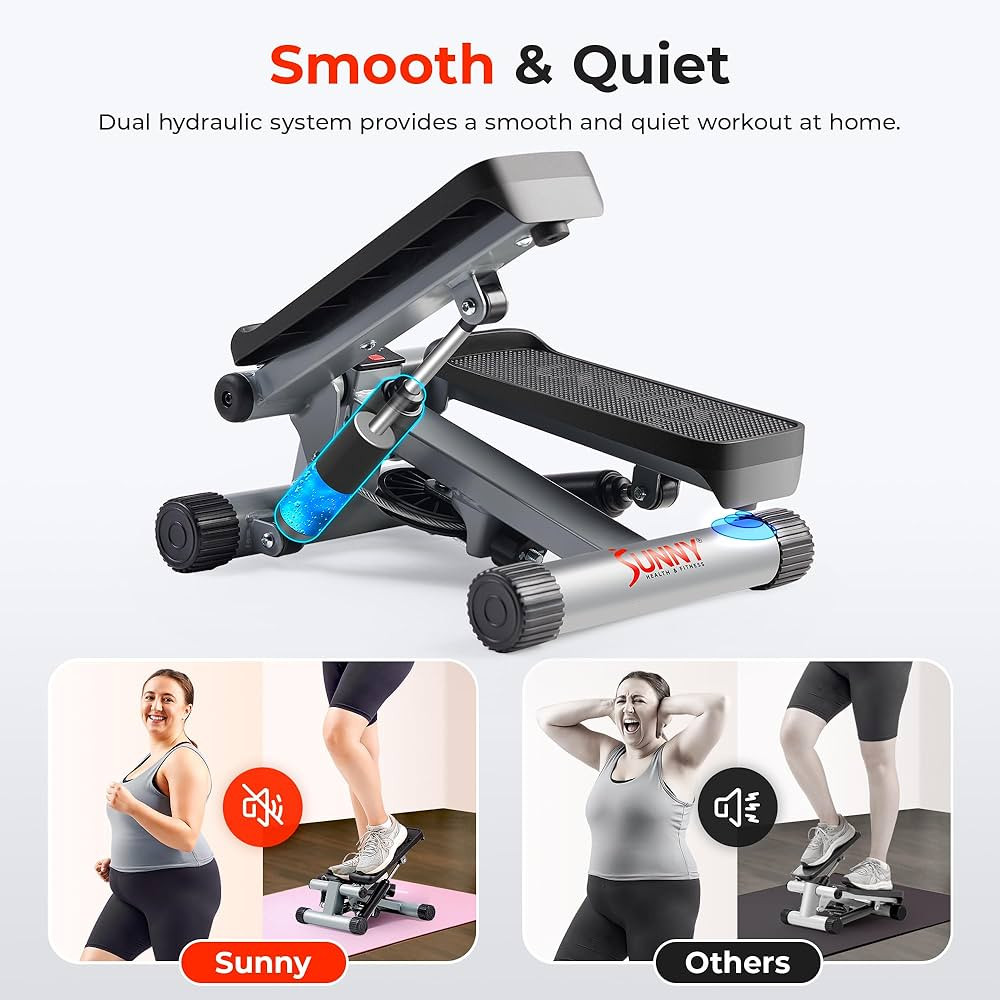Sunny Health & Fitness Mini Steppers for Exercise at Home, Stair Step Workout Machine with Resist... | Amazon (US)