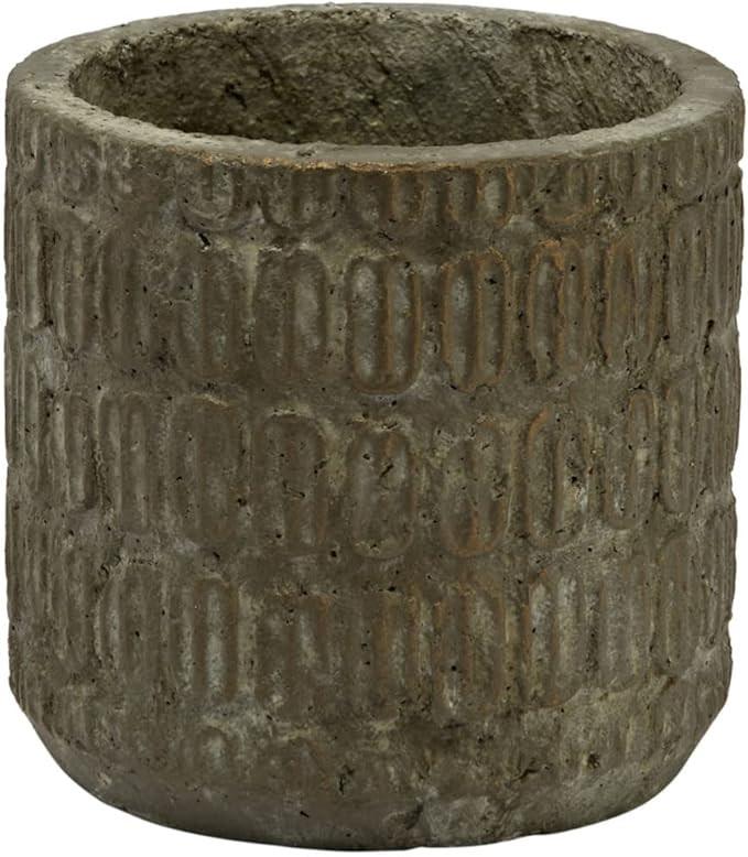 Bloomingville Debossed Cement, Distressed Black Planter | Amazon (US)