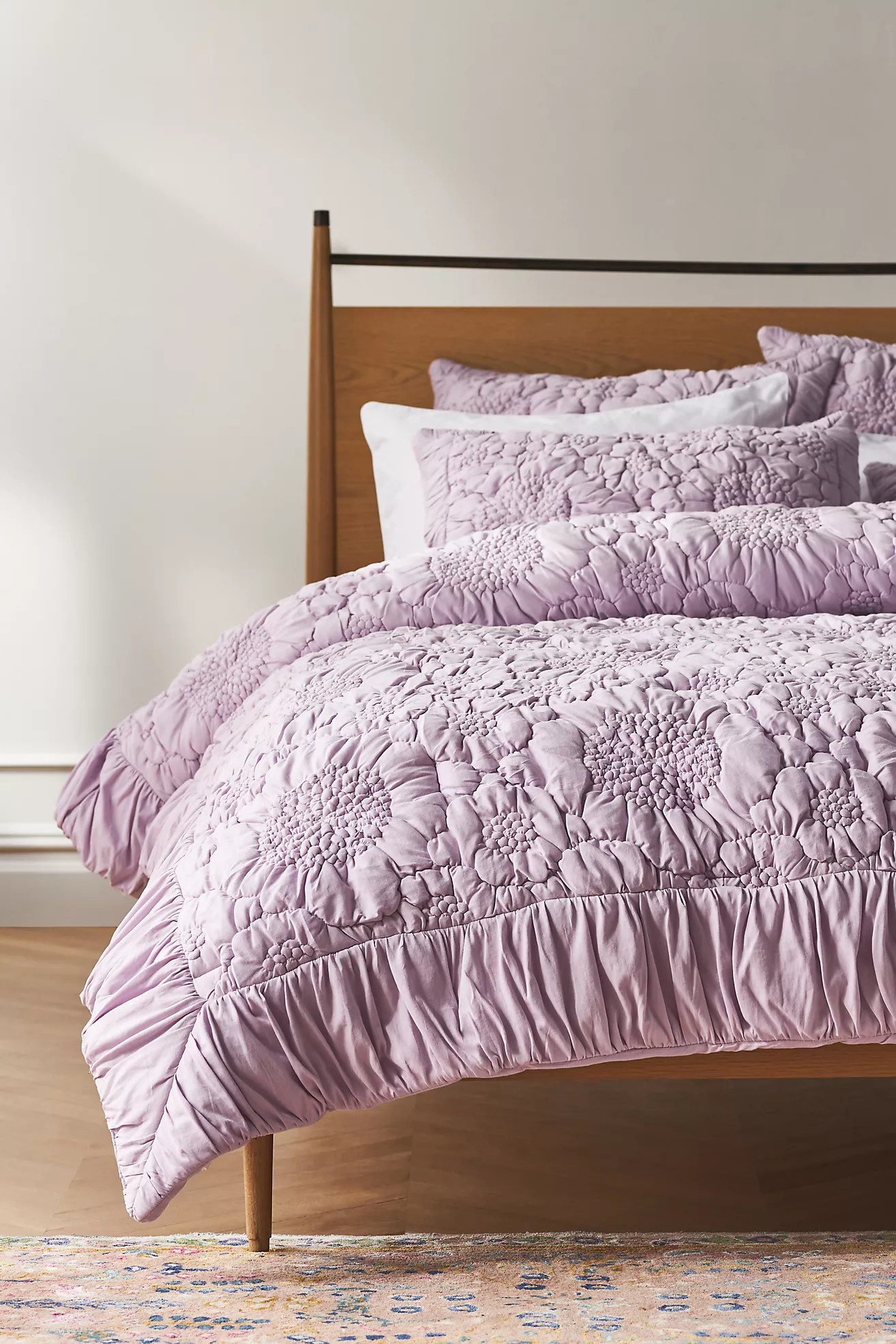 Dahlia Floral Jersey Quilt | Anthropologie (US)