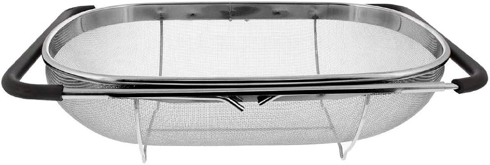 Makerstep Over the Sink Colander Strainer Basket Stainless Steel, For Kitchen Sink with Rubber Gr... | Amazon (US)