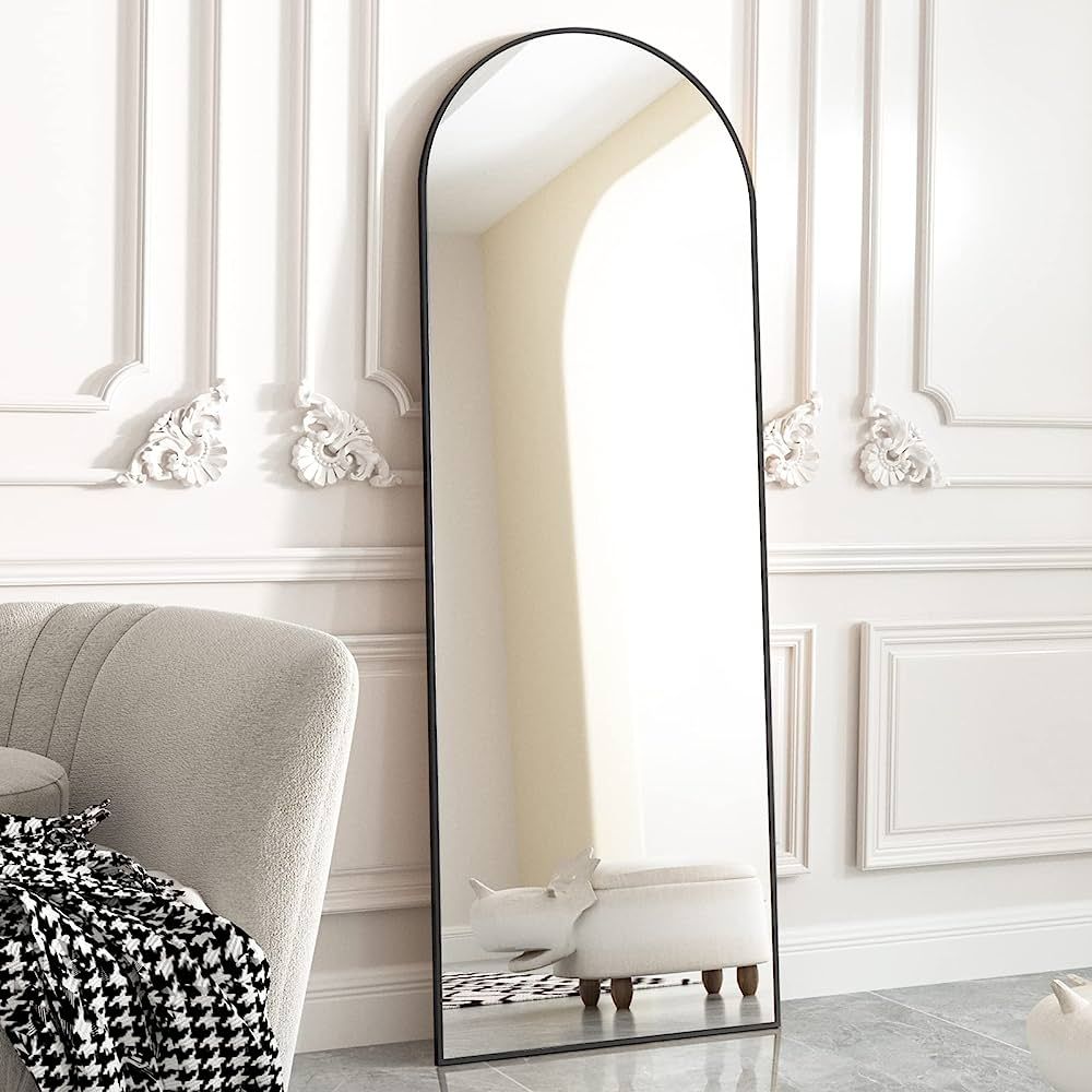 HARRITPURE 65"x22" Arched Full Length Mirror Free Standing Leaning Mirror Hanging Mounted Mirror ... | Amazon (US)