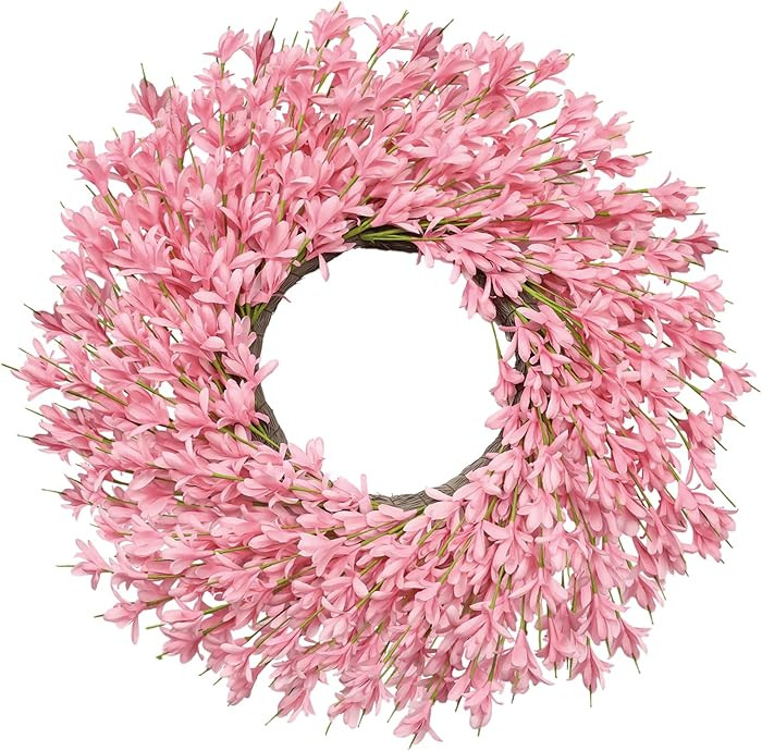 26 Inch Spring Wreaths for Front Door Large Valentines Spring Door Wreath Easter Wild Floral Summ... | Amazon (US)