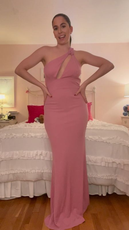 Formal dress, formal gown, long dress, prom dress, one shoulder dress, cut outs, pink dress, revolve, wedding guest dress, wedding guest, black tie dress, open back

#LTKSeasonal #LTKwedding #LTKfit