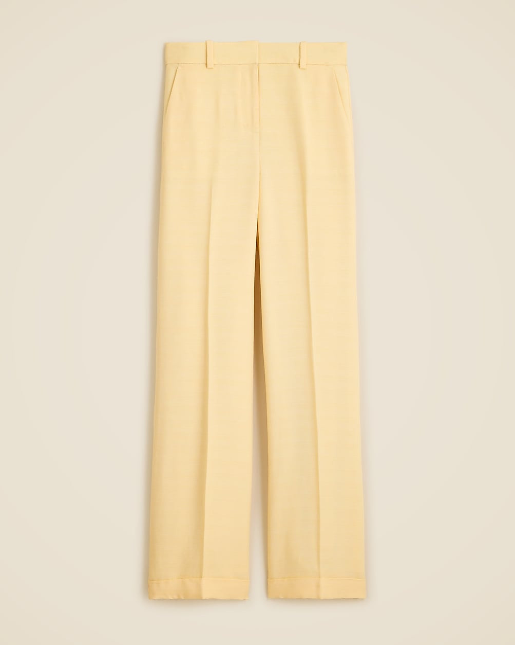 Cuffed wide-leg trouser in luster canvas | J. Crew US