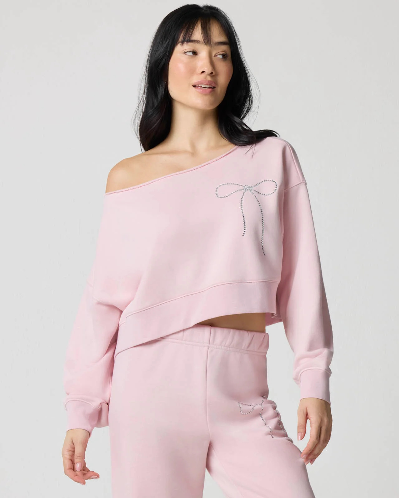 Cozy Crush Bedazzled Off-Shoulder Pullover | florence by mills fashion