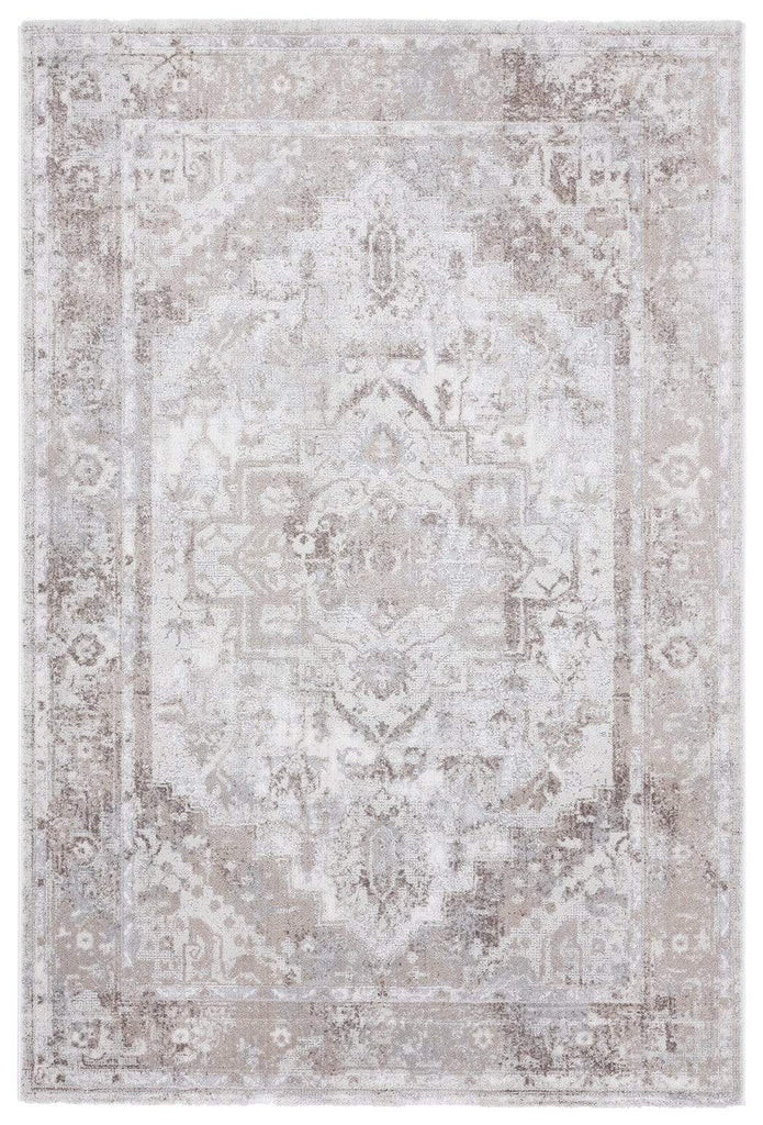 Morgan Beige and Brown Transitional Distressed Medallion Rug - Miss Amara | Miss Amara (US)