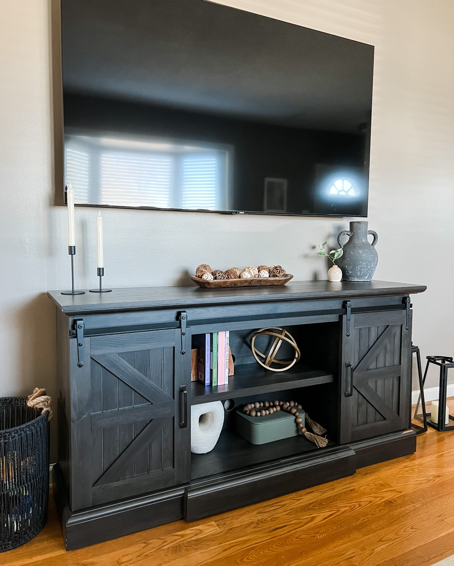 New Year refresh! Tv stand console decor styling 

Minimal decor, minimal styling, clean aesthetic, organic decor, neutral decor, clean decor, candle holders, pottery, shelf styling  

#LTKfindsunder50 #LTKfindsunder100 #LTKhome