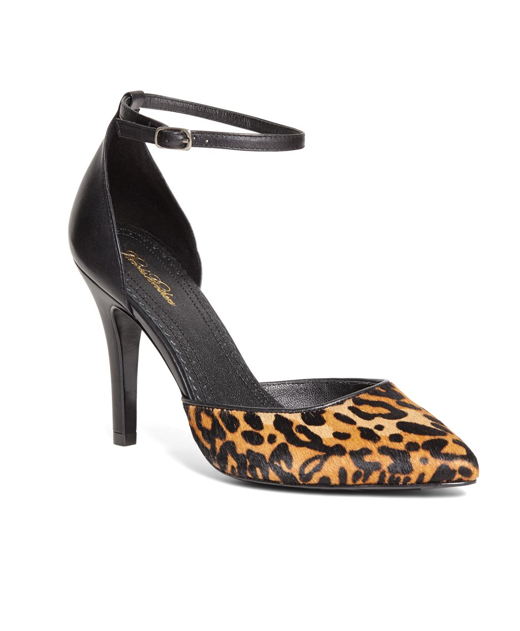 Brooks Brothers Women's Haircalf Leopard Pumps With Ankle Strap | Brooks Brothers