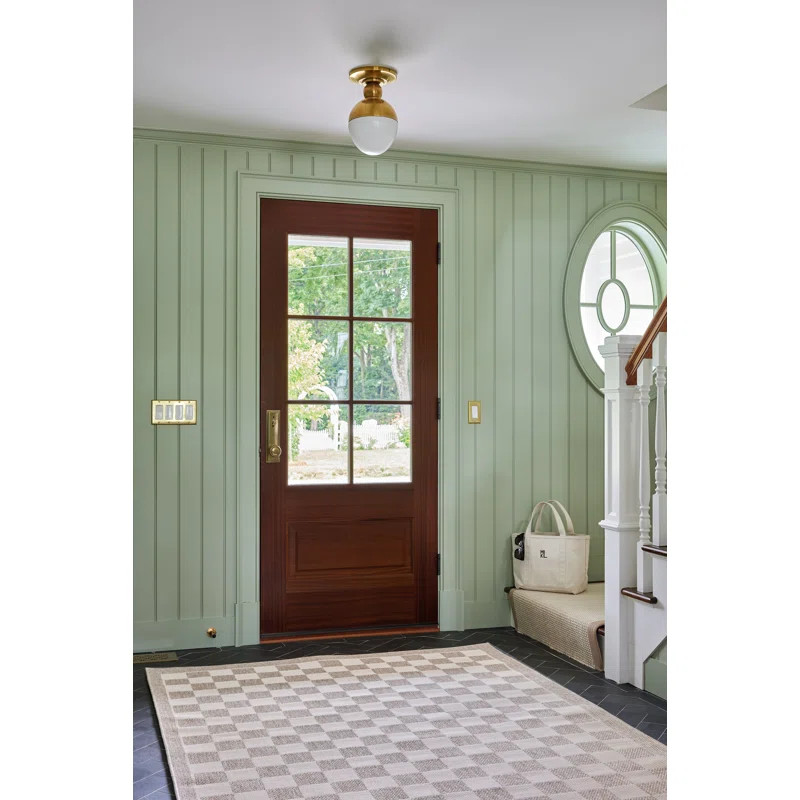 Erin Gates by Momeni Saybrook Check Gray Indoor / Outdoor Area Rug | Wayfair North America