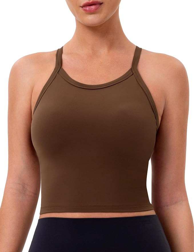 Colorfulkoala Sculptiva Women Tank Tops, Built-in Padded Bra Racerback Sleeveless Camisole for Yo... | Amazon (US)