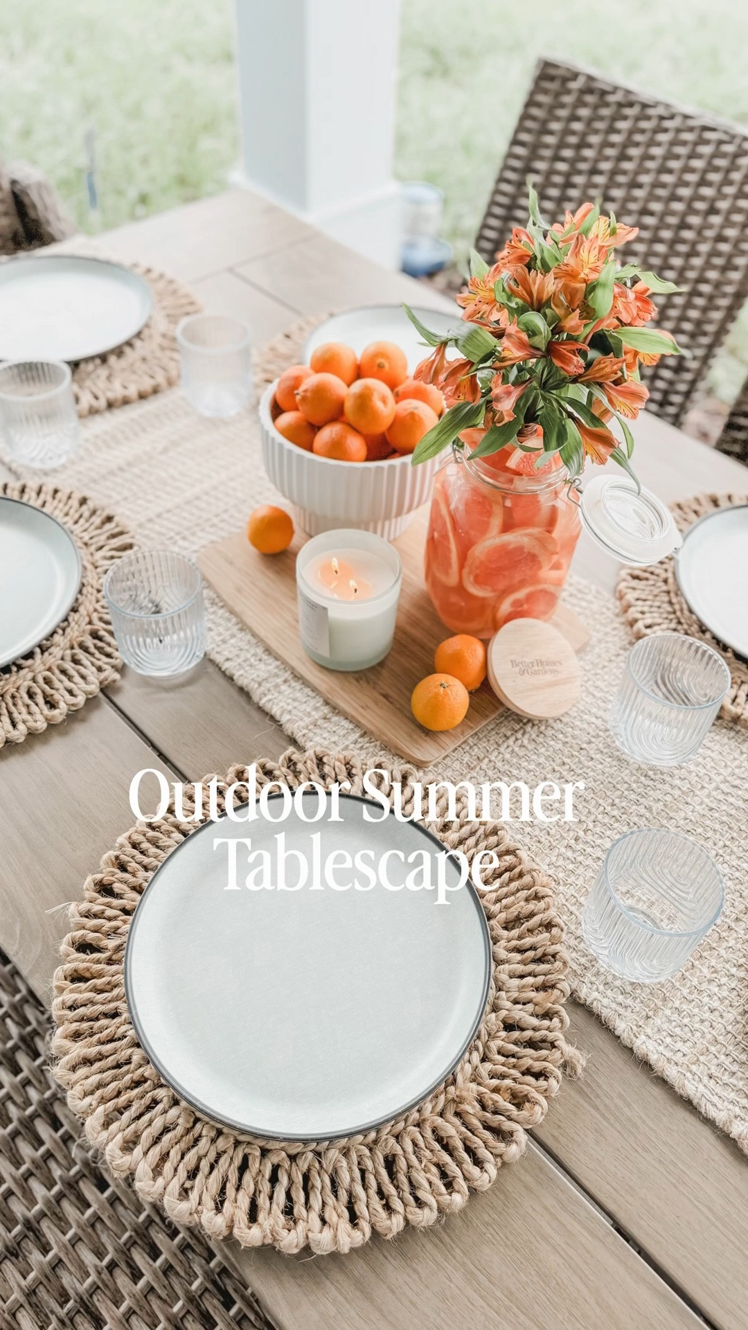 If you’ve been looking for an easy summer centerpiece idea, this is it. 🍊🤍

Fresh fruit, natural textures, and pieces you’ll use long after summer is over.


#walmartcreator #betterhomesandgardens #tablescape #summerdecor