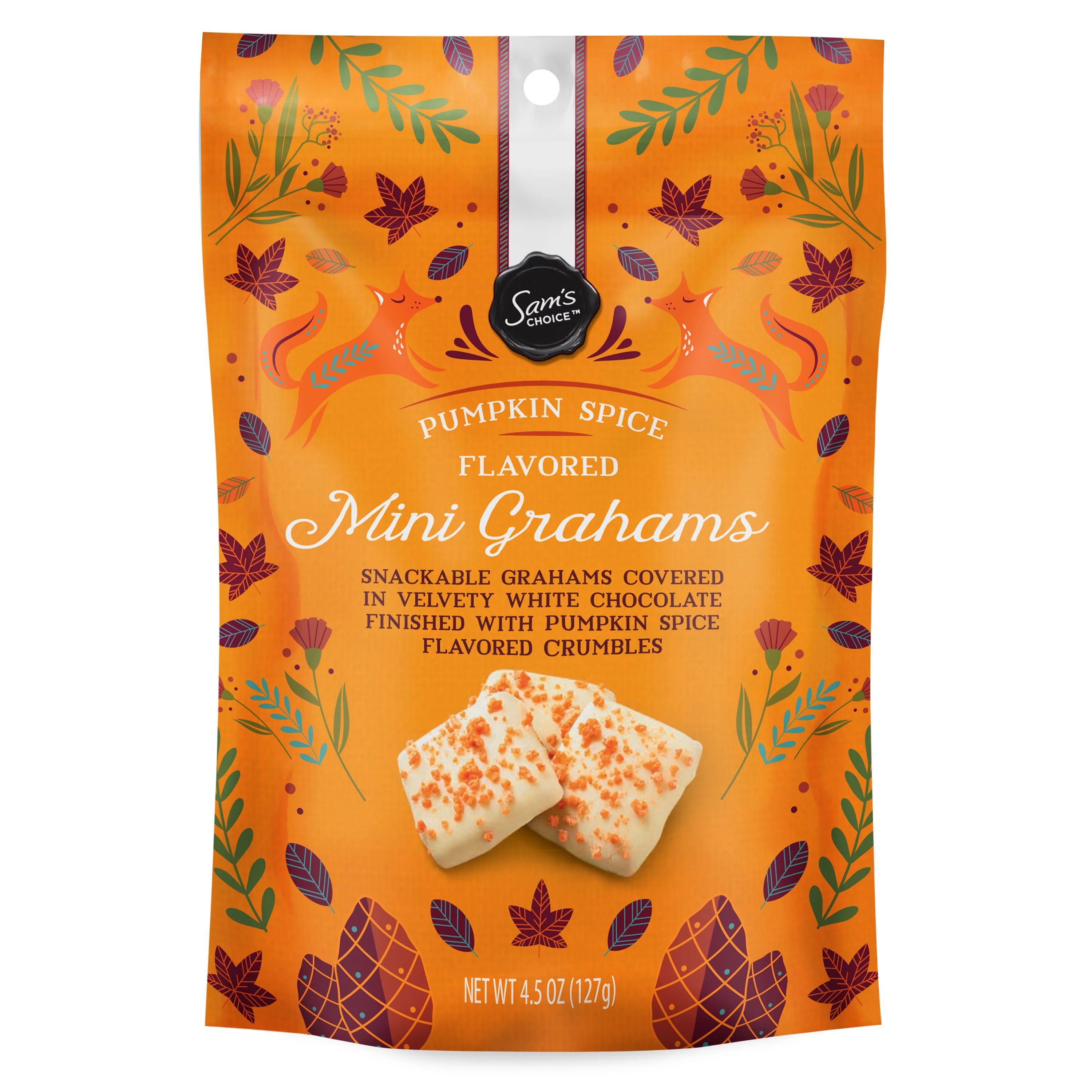 Sam's Choice Pumpkin Spice Flavored Mini Grahams, 4.5 oz - Walmart.com | Walmart (US)