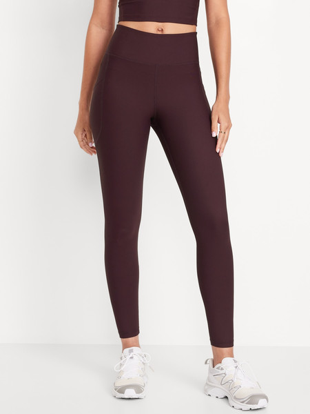 High-Waisted PowerSoft Rib Pocket Leggings | Old Navy (US)