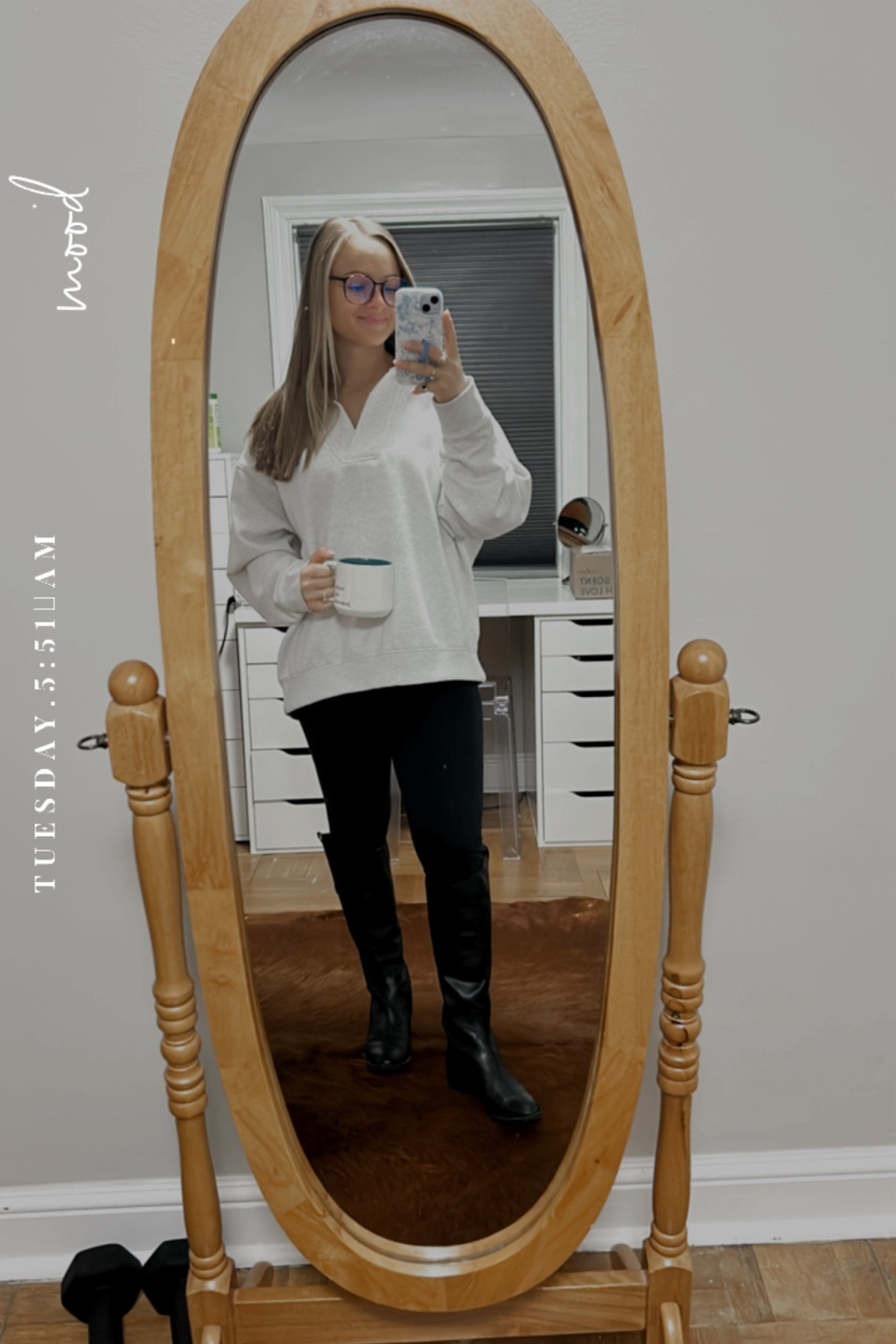 Target mock crewneck. Comfortable. Comfy. Teacher ootd. Outfit of the day. Teach. Leggings. Sam edleman black boots. Fall. Winter  

#LTKWorkwear #LTKStyleTip #LTKSeasonal