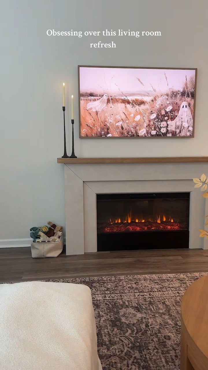 Still obsessing over this viral fireplace!! 

#LTKVideo #LTKSeasonal #LTKHome