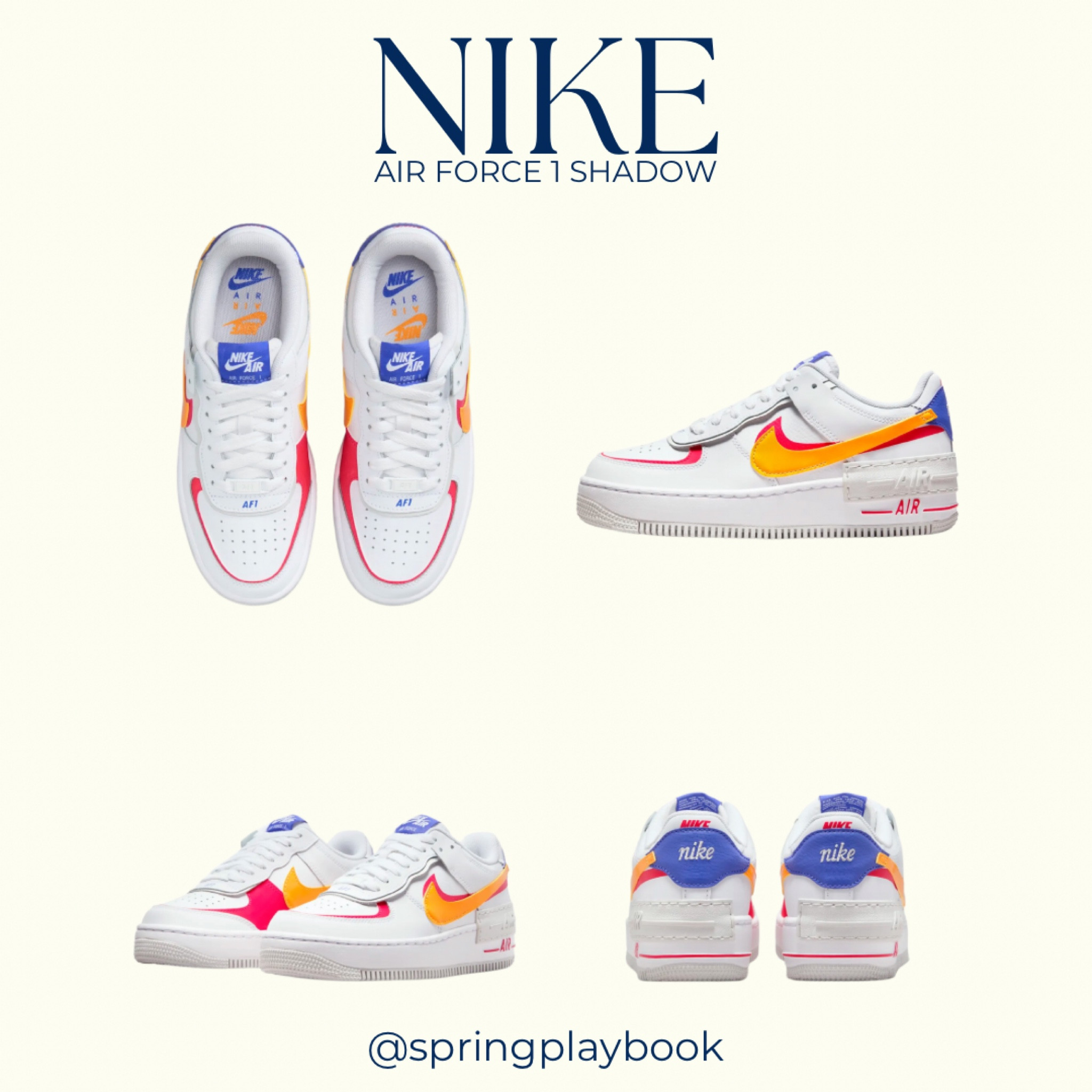 Nike Air Force 1 Shadow

These bright colors will harmonize best with Warm & Clear Spring wardrobes. 

#createdcolorful #createdcolorfulspring #hocspring #tcispring #pcaspring #lightspring #warmspring #truespring #brightspring #clearspring #paintboxspring #bluespring

#LTKGiftGuide #LTKshoecrush #LTKsalealert