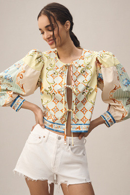 Hunter Bell Katie Balloon-Sleeve Blouse | Anthropologie (US)