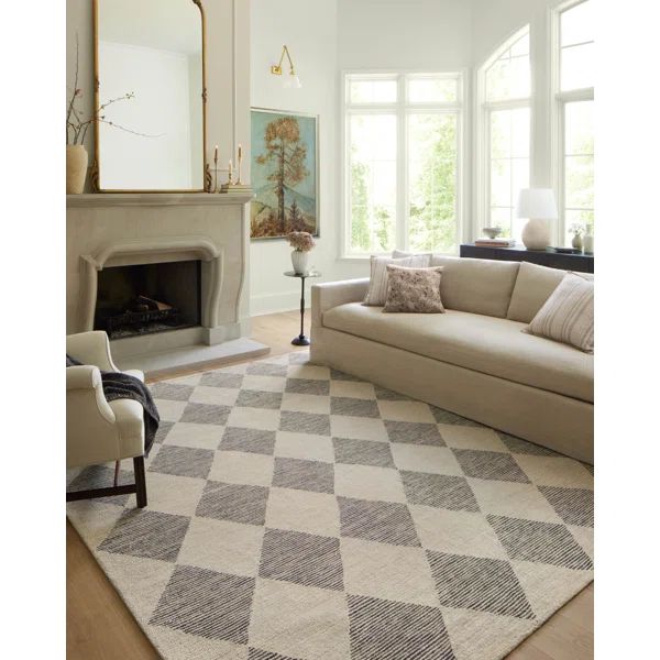 Francis Hand Hooked Wool Geometric Indoor Rug | Wayfair North America