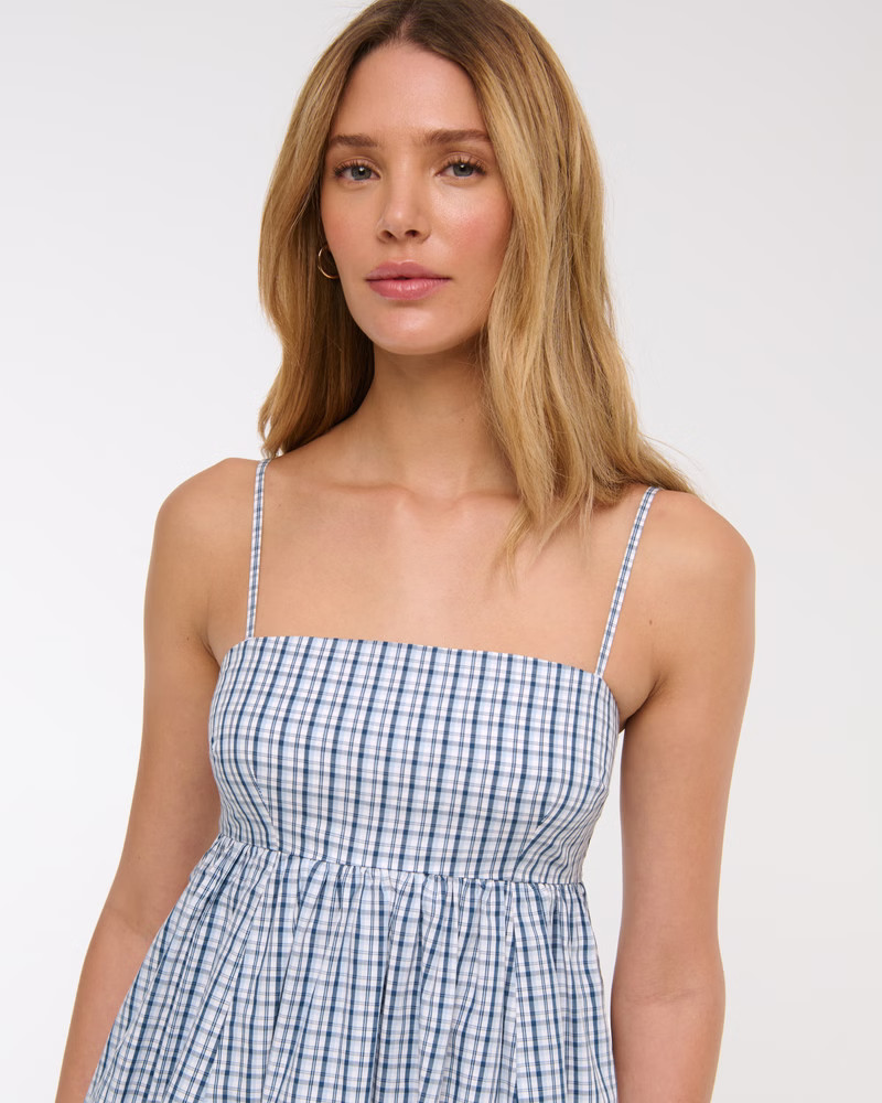 Babydoll Bubble Hem Mini Dress | Abercrombie & Fitch (US)