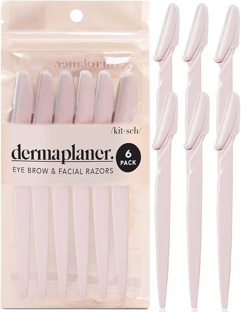 Kitsch Dermaplaning Tool - Face Razors for Women and Men, Eyebrow Trimmer and Face Shaver, Facial... | Amazon (US)