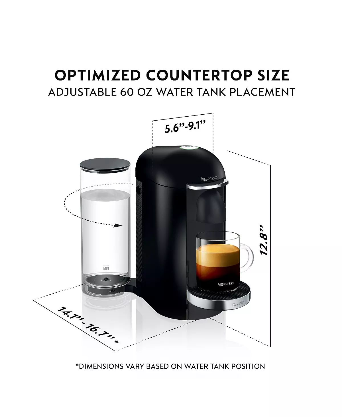Vertuo Plus Deluxe Coffee and Espresso Maker by Breville, Piano Black with Aeroccino Milk Frother | Macys (US)
