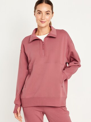 Dynamic Fleece Oversized 1/2-Zip Tunic for Women | Old Navy (US)