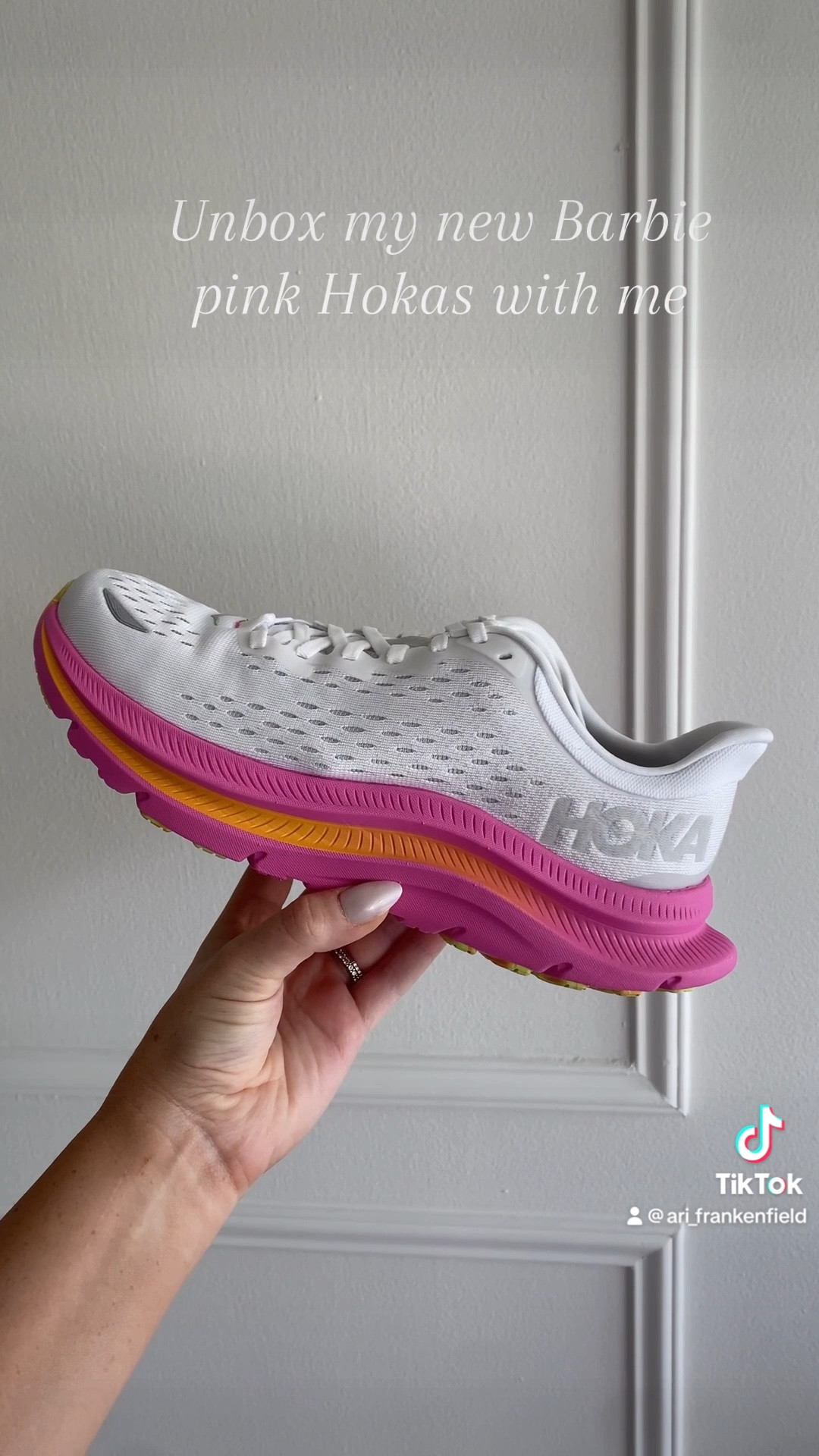 Pink 2025 hoka shoes