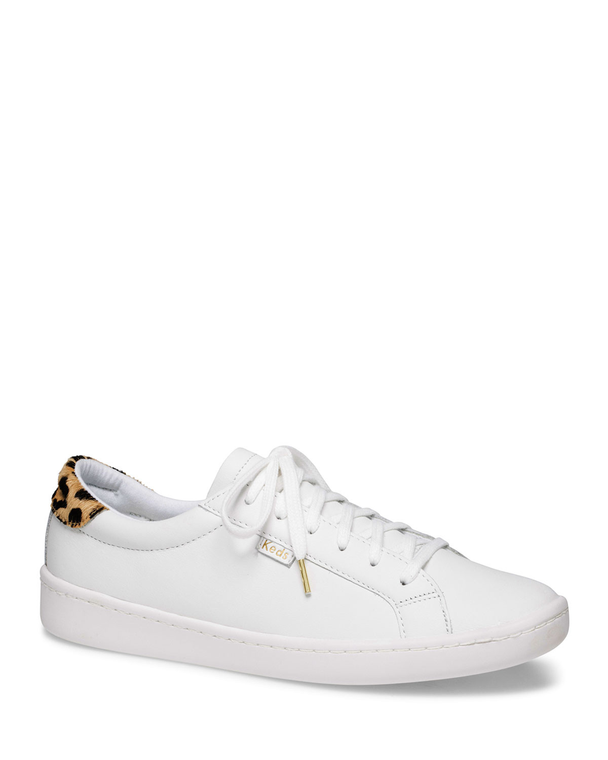 x kate spade ace leather/leopard sneakers | Neiman Marcus