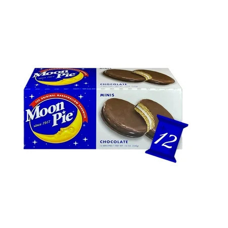 MoonPie Mini Chocolate MoonPies, 12 oz, 12 Count – A Delicious Stuffed Snack Cake with Chocolate Flavor and Marshmallow Filling | Walmart (US)
