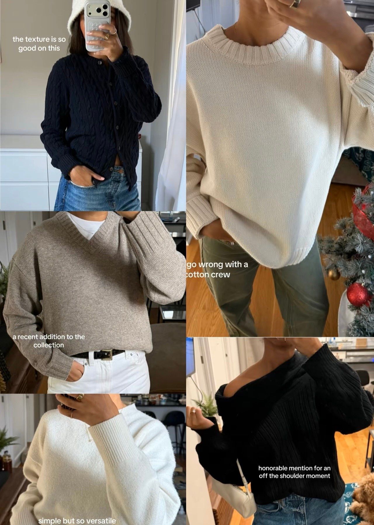 White is old Zara

Sweaters, cardigan, cable knit cardigan, crewneck cotton sweater, v neck sweater 

#LTKFindsUnder50 #LTKSaleAlert #LTKFindsUnder100