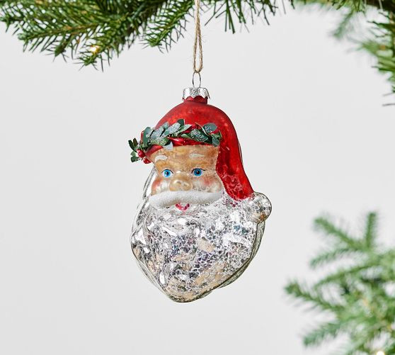 Santa Head with Laurel Crown | Pottery Barn (US)