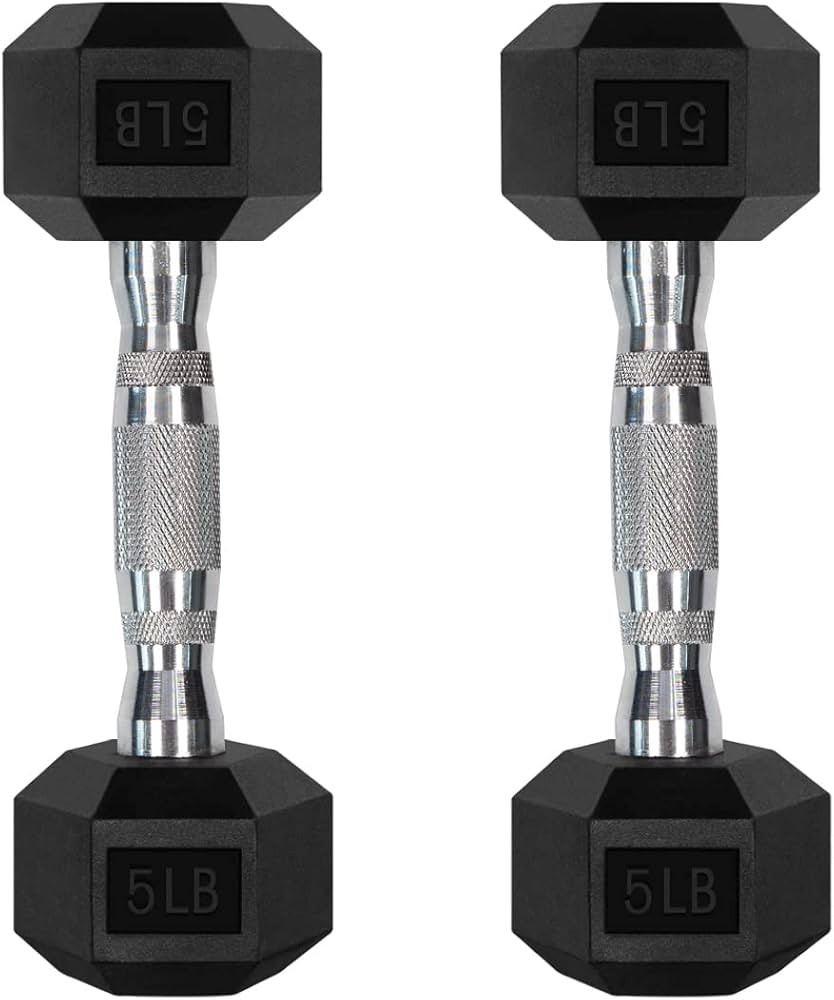RitFit 5-300LBS Rubber Encased Hex Dumbbell Sets with Optional Rack for Home Gym, Coated Hand Wei... | Amazon (US)