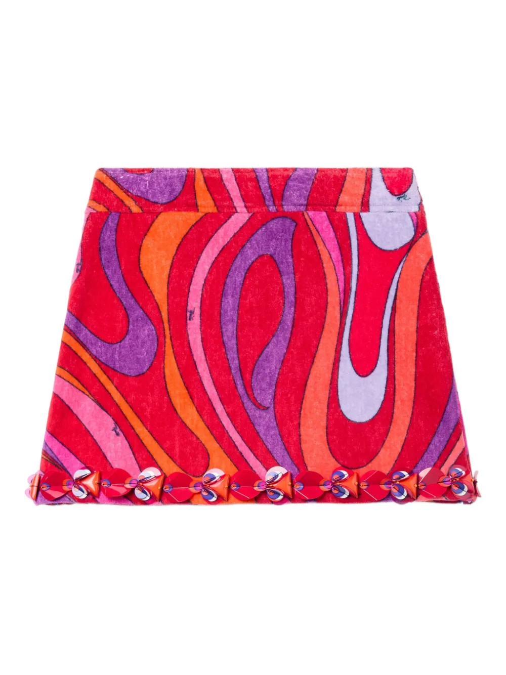 Marmo-print embroidered mini skirt | Farfetch Global
