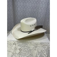 Vintage Straw White Cowboy Hat Made in Mexico, Hats, Hat, Cowboys Hats | Etsy (US)