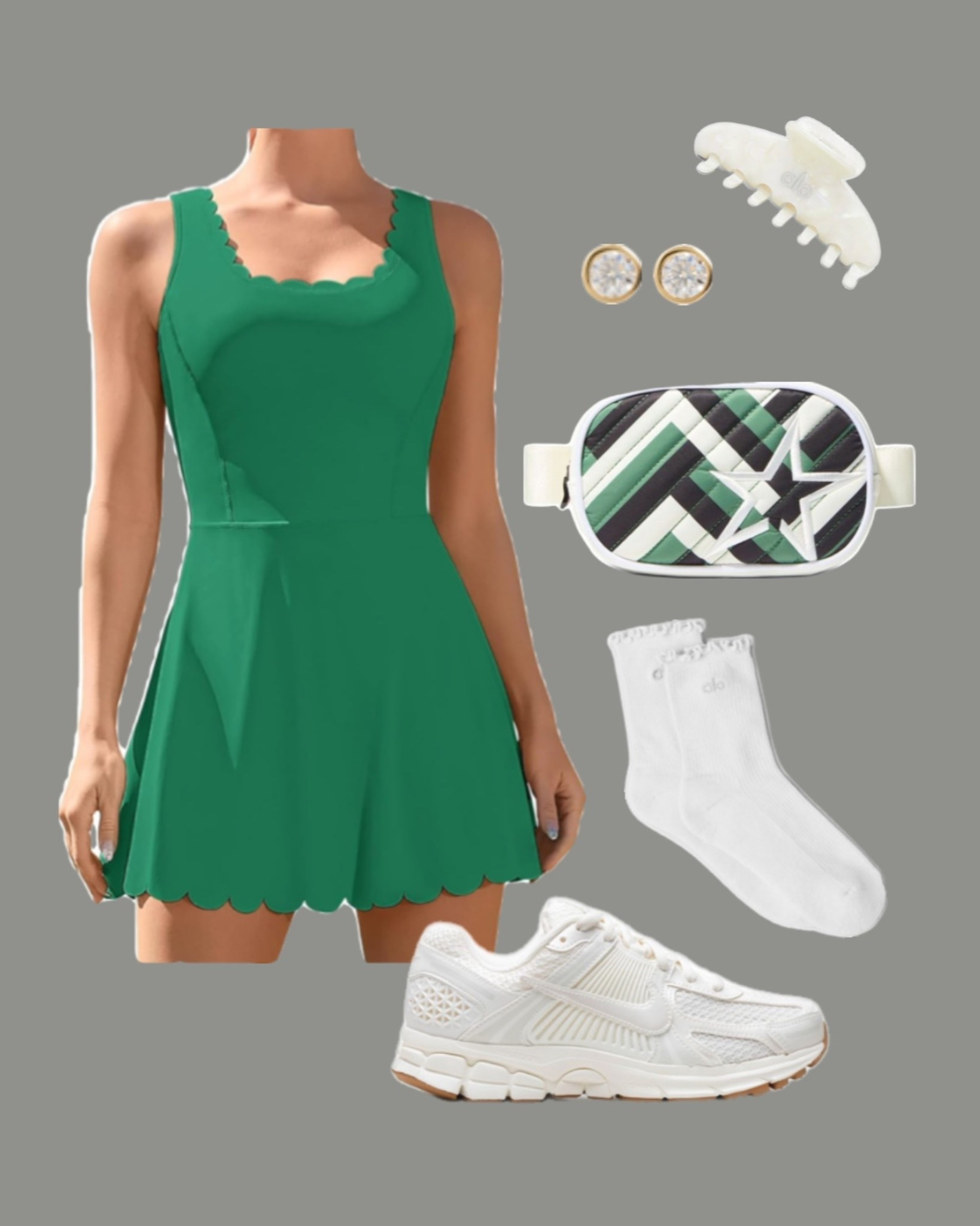 Green scalloped athletic dress outfit! Amazon dress comes in multiple colors!! 

Active dress, athletic dress outfit, tennis outfit, golf tournament outfit, sporty chic style, hot girl walk outfit idea, workout outfit, activewear dress 

#LTKfitnessgoals #LTKActive