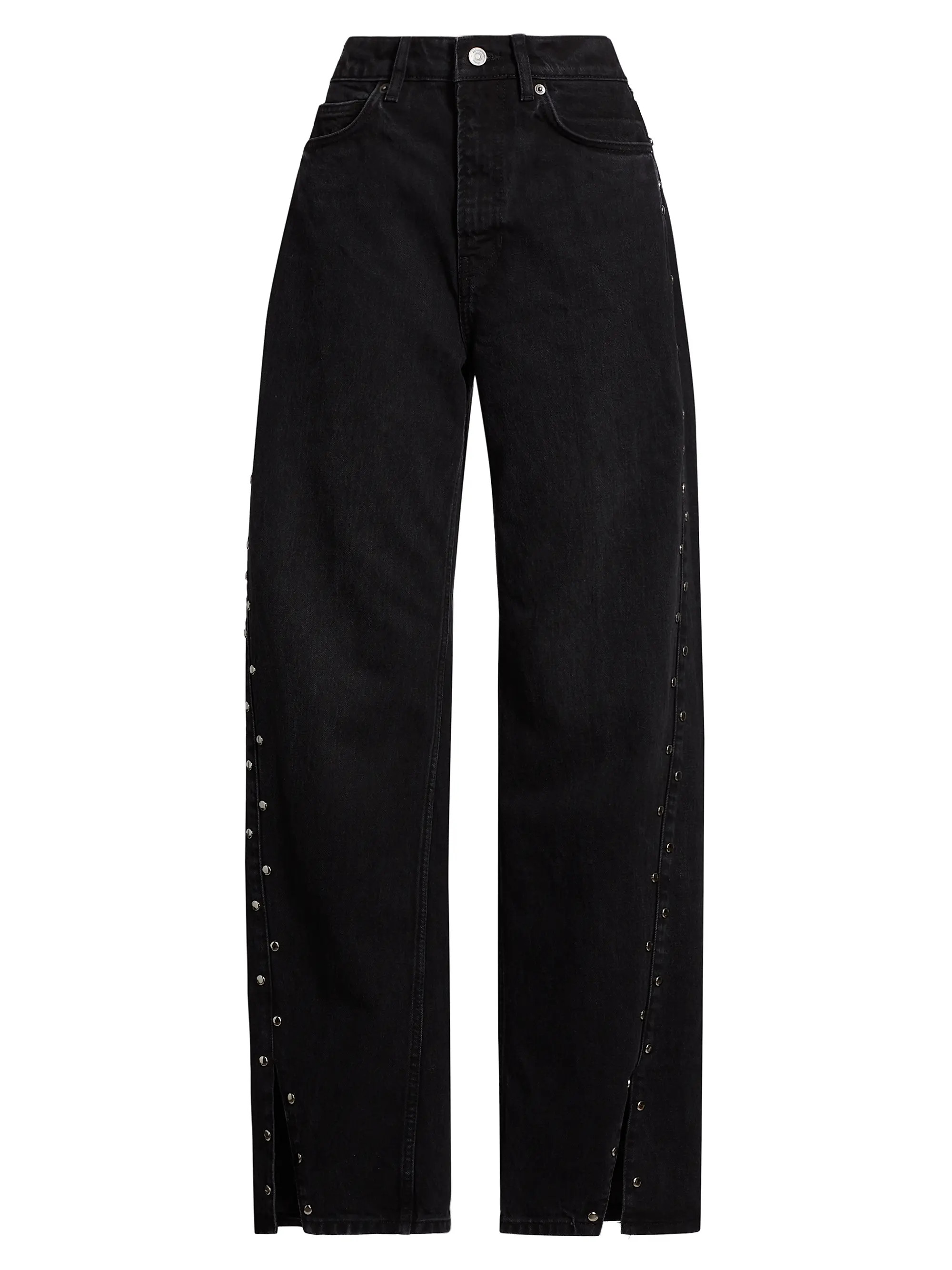 Cary Studded High-Rise Straight-Leg Jeans | Saks Fifth Avenue