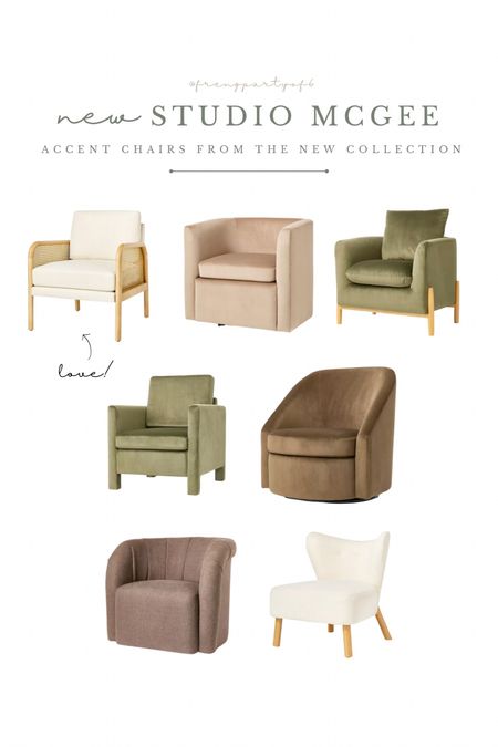 New accent chairs from the Studio McGee collection! Loving these warm tones and velvet fabric for fall! The cream and wood chair is my favorite!!

#LTKstyletip #LTKFind #LTKhome