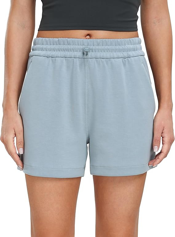 Colorfulkoala Women's High Waisted Ultra Soft Athletic Modal Shorts Casual Summer Lounge Pants wi... | Amazon (US)