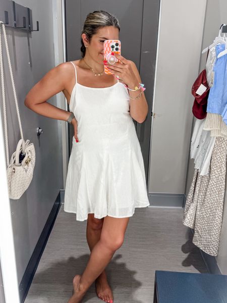 Target summer try on! Size 8 summer fashion. Linen mini dress runs large. In a medium but could do a small. 

@targetstyle #target #targetstyle #targetfashion @target 

#LTKFindsUnder50 #LTKMidsize #LTKFindsUnder100