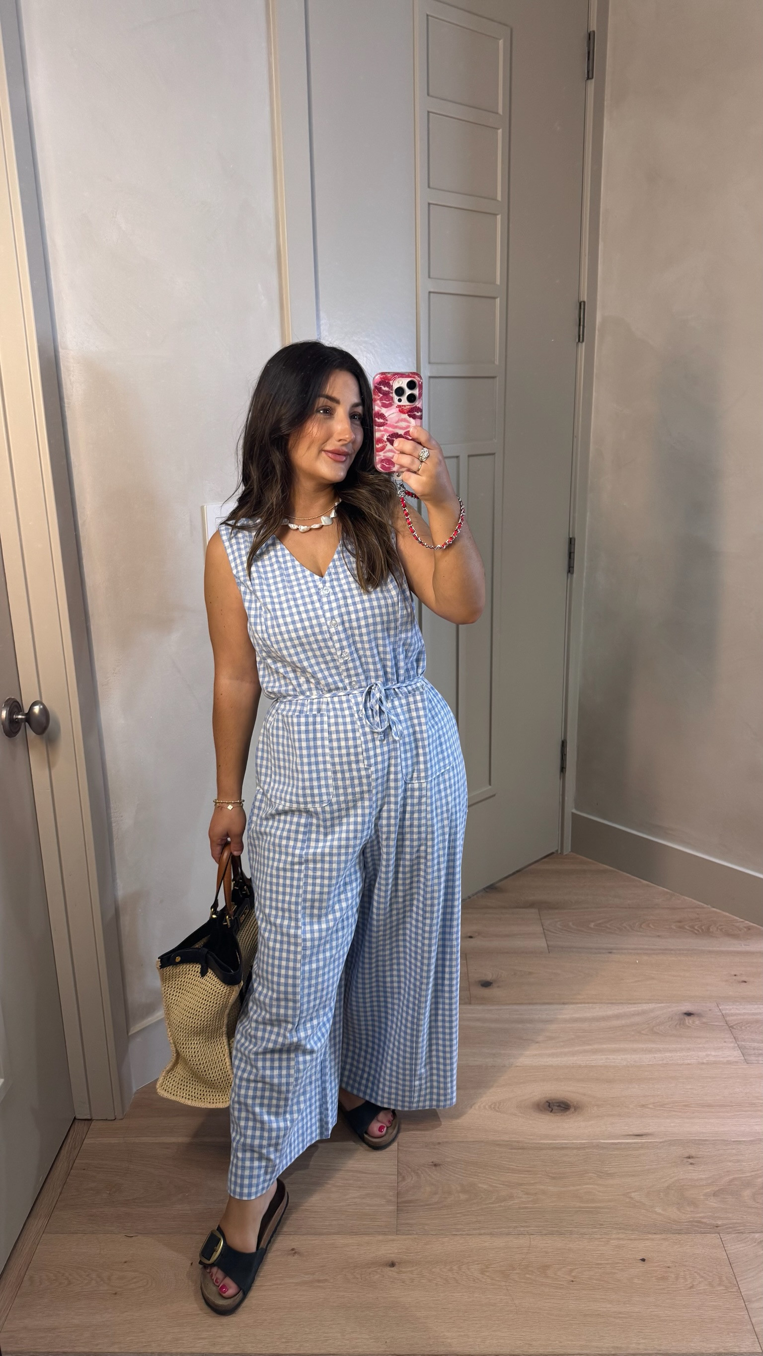 Gingham jumpsuit! 
Size small 
(5'0" 140lbs) 
Petite friendly

#LTKootd #LTKSaleAlert #LTKPetite