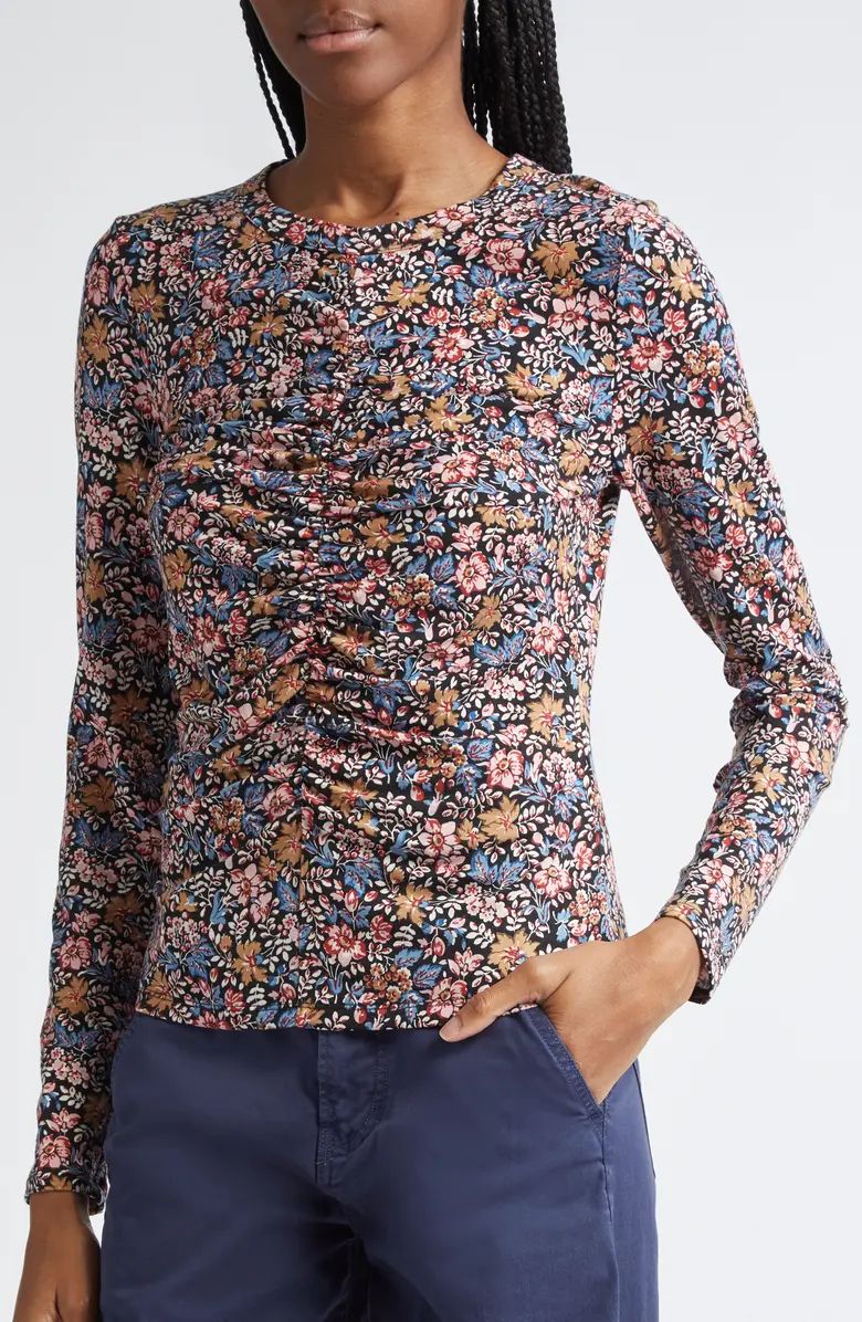 Veronica Beard Detta Ruched Floral Top | Nordstrom | Nordstrom