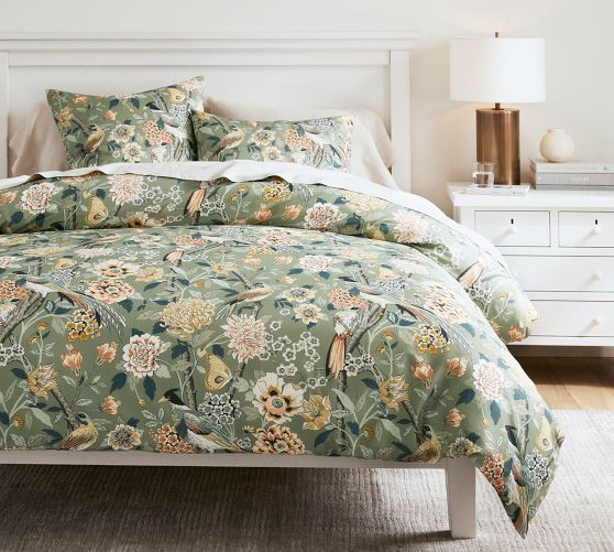 Bloom Floral Sateen Duvet Cover | Pottery Barn (US)