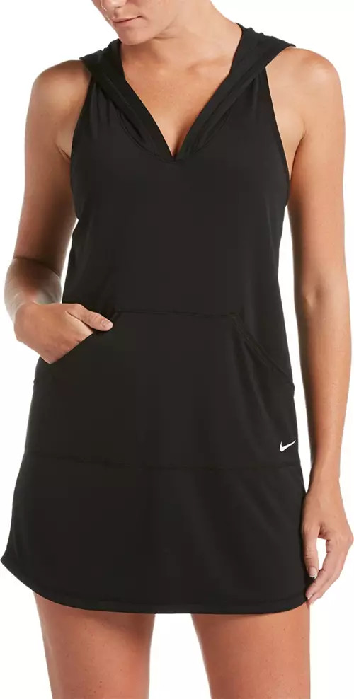 Nike Women's Solid Hooded Racerback V-Neck Cover-Up Dress | Dick's Sporting Goods