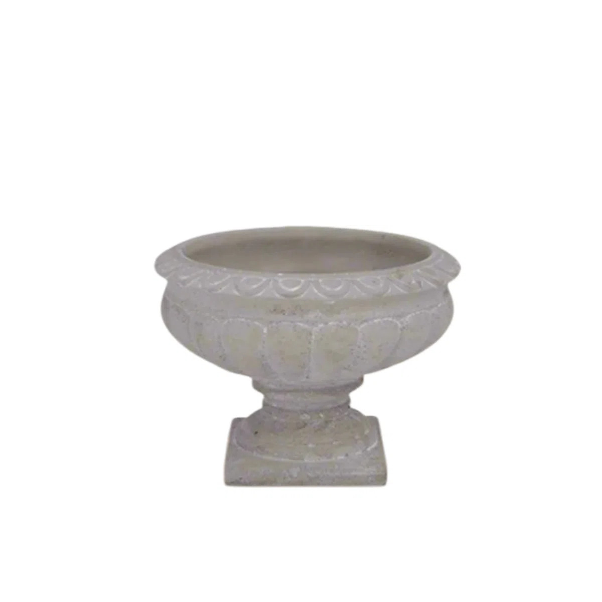 Cement Low Classic Urn Vase Md Antique Gray Wash Finish | Wayfair North America