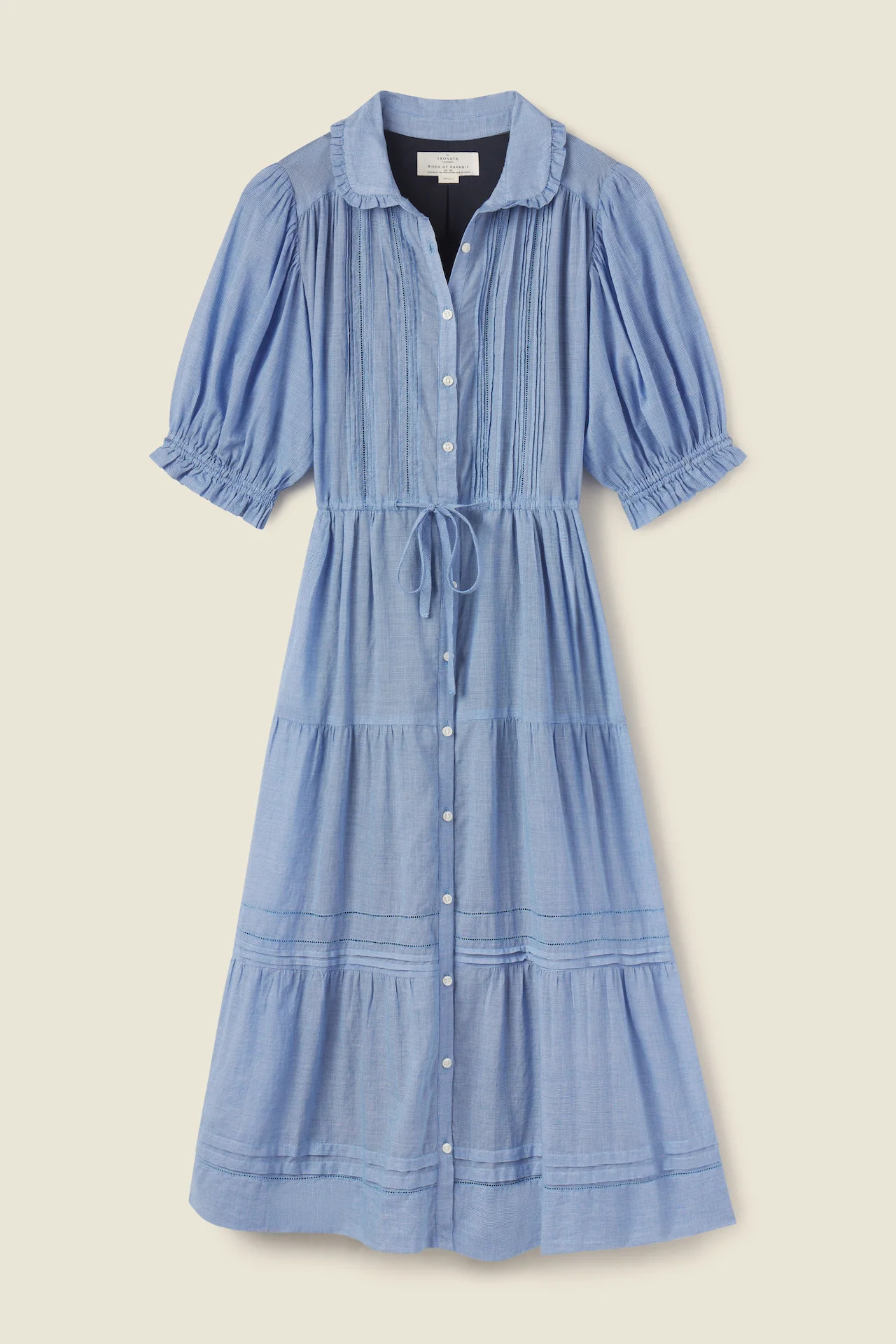 Frankie Dress Blue Houndstooth | TROVATA