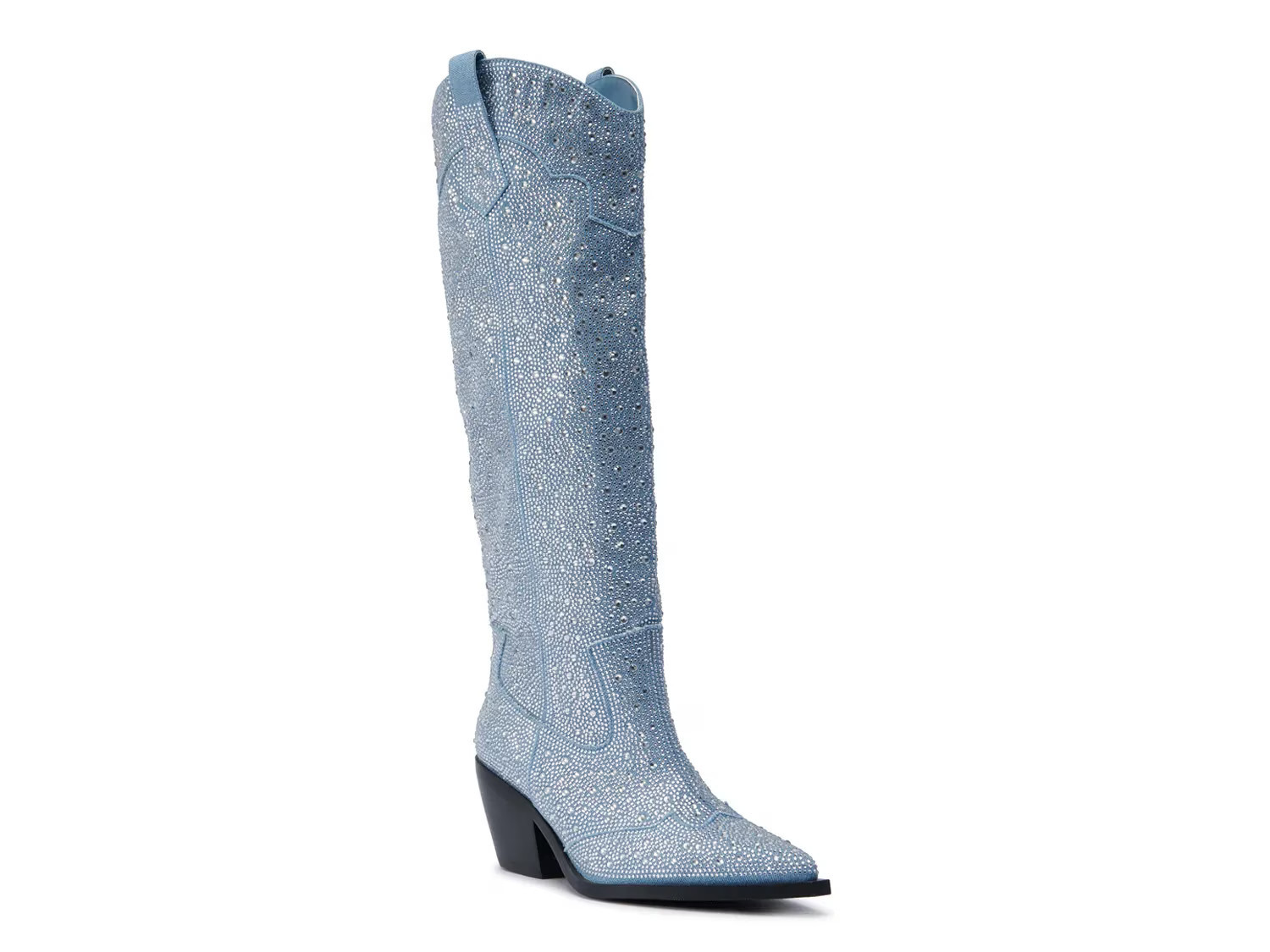 Azalea Wang Louella Western Boot | Women's | Blue | Size 7.5 | Boots | DSW